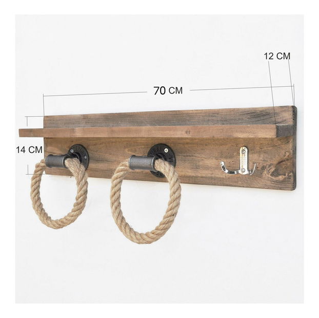 Panel s vješalicama Nenanu 10 (orah)