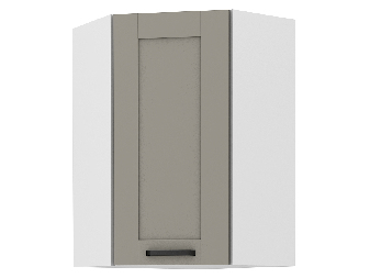 Horná rohová kuchynská skrinka Lucid 58 x 58 GN 90 1F (claygrey + biela)