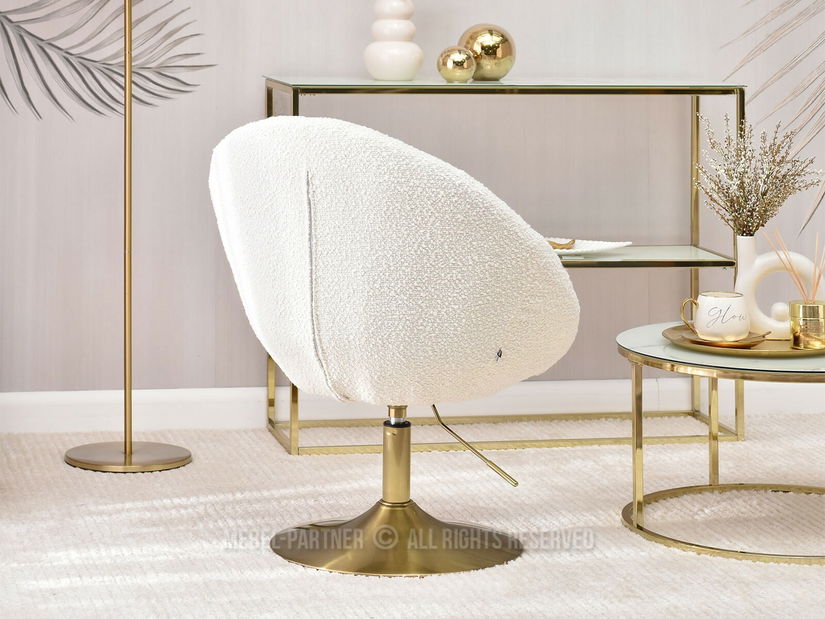 Fotel Lush 3 (krém + arany)
