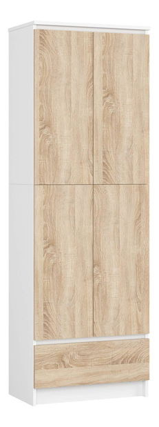 Polcos szekrény Renzo (fehér + tölgy sonoma)