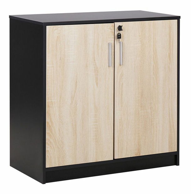 Dulap Zirkone (Negru + lemn deschis) 