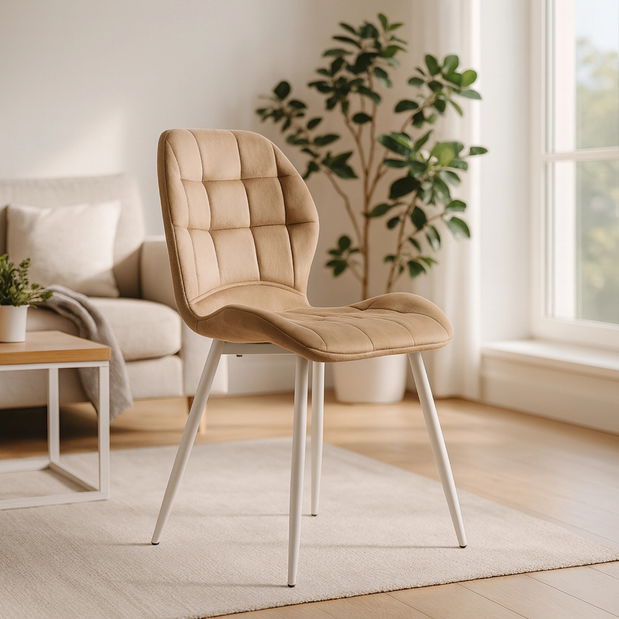 Blagovaonska stolica Ligado (bež + bijela) 