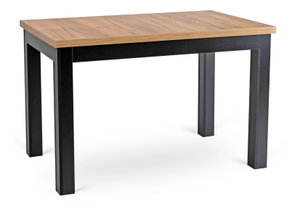 Rozkladací jedálenský stôl Seguiremos (dub craft zlatý + čierna) (pre 4-6 osôb)