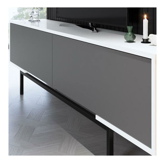 Masă TV/Dulap Flair 3 (antracit + Alb + Negru) 