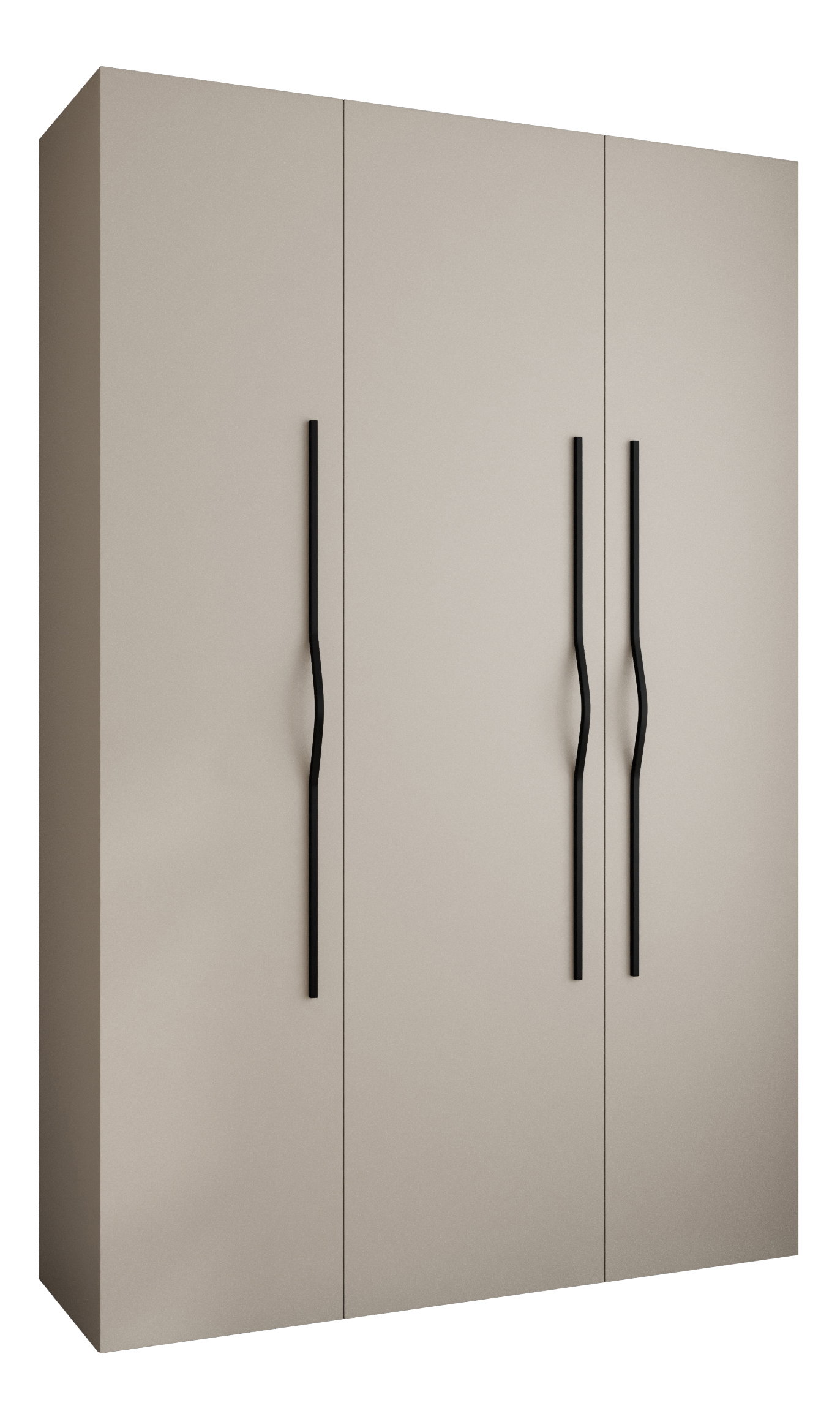 Dulap de haine 160 cm Carmela 40-2 (Cașmir + Negru)