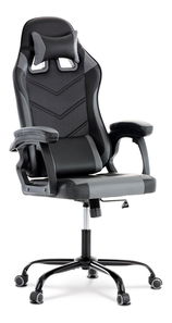 Uredska stolica Kayce (crna + siva ekokoža)