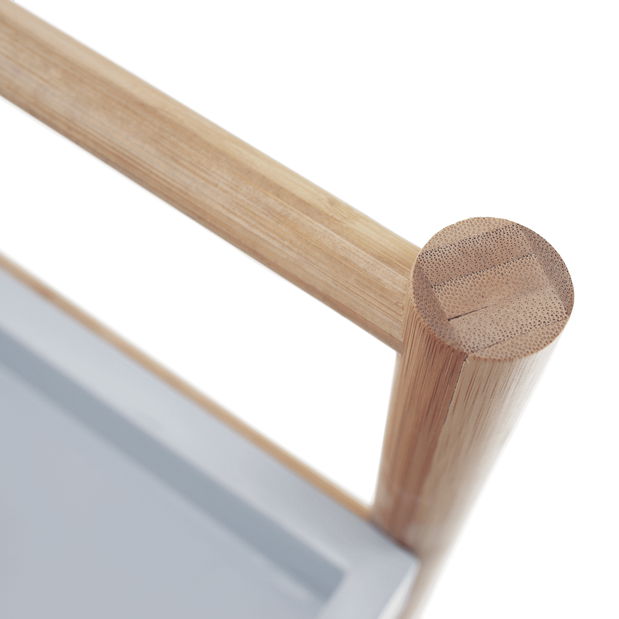 Cărucior servire Seren (gri + natural)