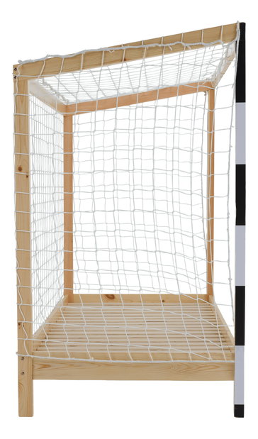Dječji krevet na kat 90 cm Facilmente (prirodna + bijela + crna) (s podnicom)
