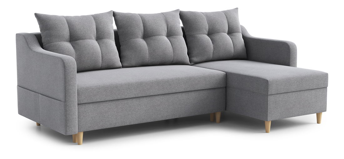 Rohová sedacia súprava Lou (P) (sivá)