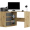 Rohový PC stolík Nolmir (artisan + antracit) (L)