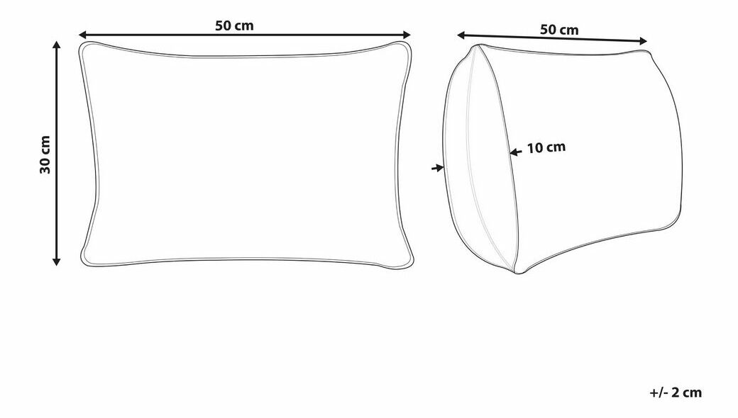 Ozdobný vankúš 30 x 50 cm Inully (oranžová)