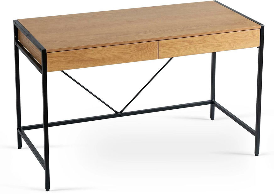 Masă de scris Azisa (stejar auriu + negru) 