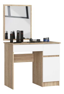 Toaletni stolić Pritha (hrast sonoma + bijela)