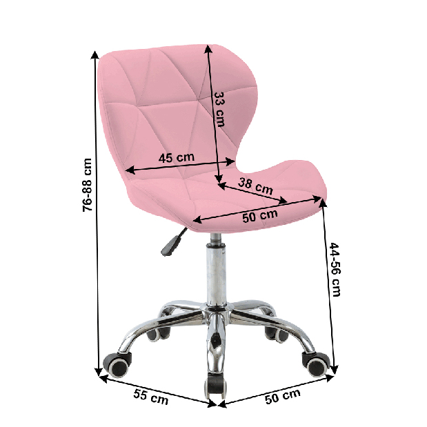 Uredska fotelja Argul (ružičasta)