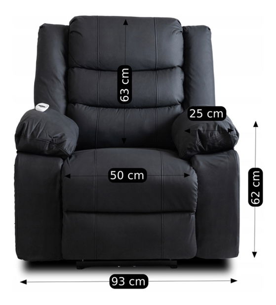 Masažna fotelja Jornaleros (crna ekokoža) 