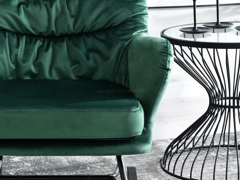 Kreslo Lusil (zelená + čierna)