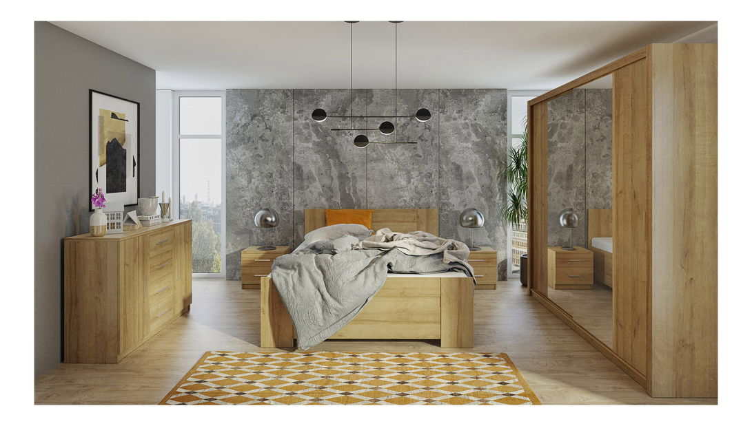 Šatníková skriňa Bonaparte SZ220 (dub zlatý)