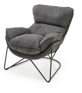 Fotoliu relax Vicente (Gri închis + negru)