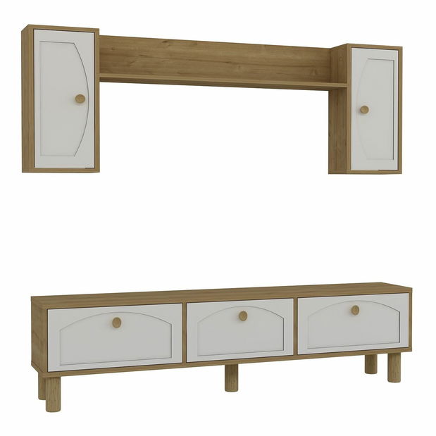 Nappali fal Simplicado (tölgy + fehér)