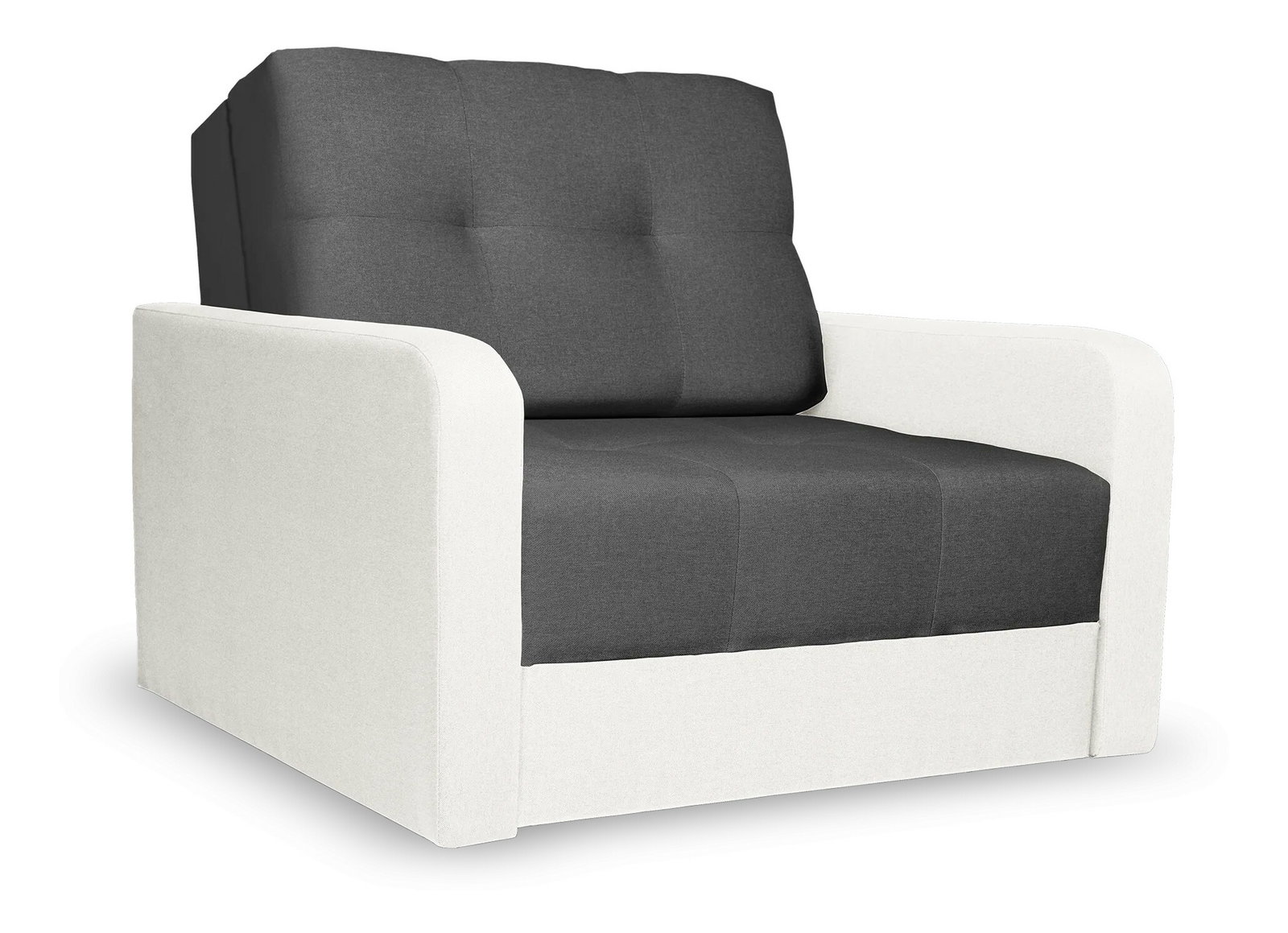 Fotelja na razvlačenje Tomful I (tamnosiva + bijela)