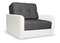 Fotelja na razvlačenje Tomful I (tamnosiva + bijela)