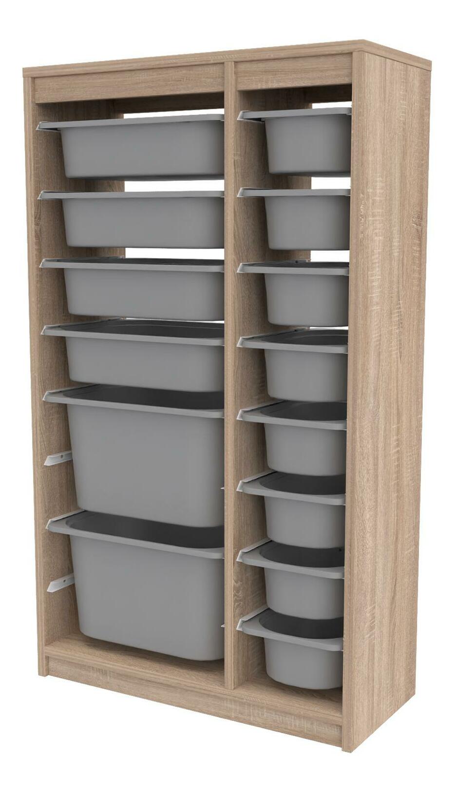 Játékrendszerező Dremonka 6 (sonoma tölgy + szürke)