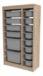 Organizator za igračke Dremonka 6 (hrast sonoma + siva)