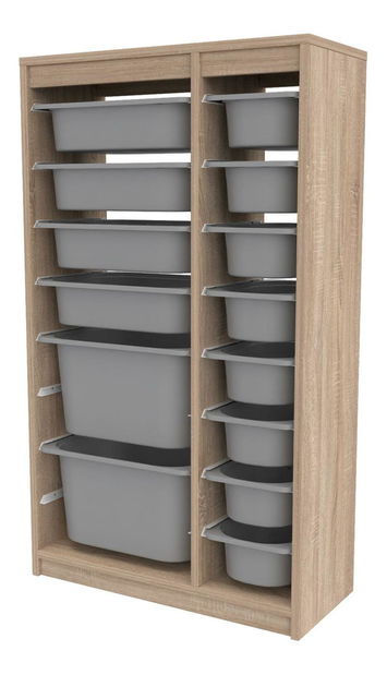 Organizator jucării Dremonka 6 (Stejar sonoma + Gri)