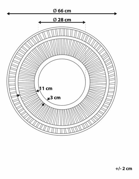 Zidno ogledalo Bethlemen (tamno drvo)