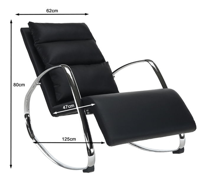 Fotoliu balansoar Dodford (Negru)