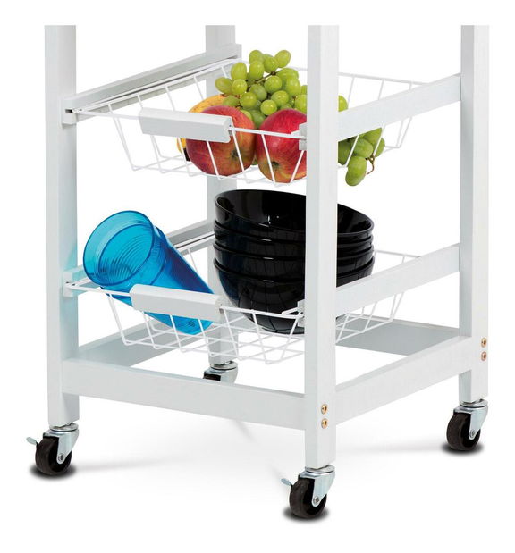 Stol za serviranje Dulcemente 1 (bambus + bijela mat)