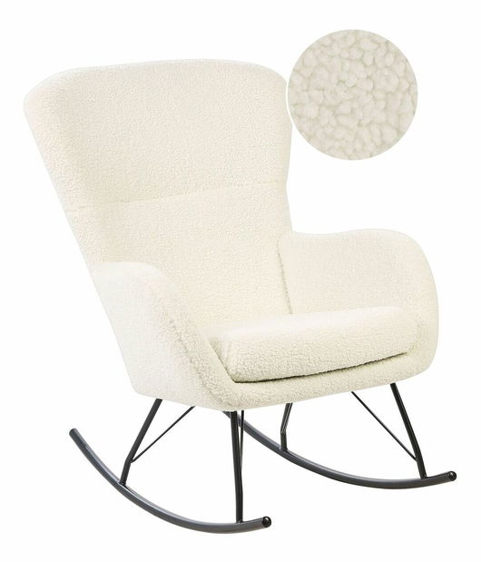 Hojdacie kreslo Andrine (biela + čierna)