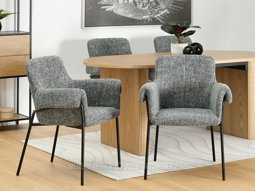 Stolička Mateo (sivá + čierna)