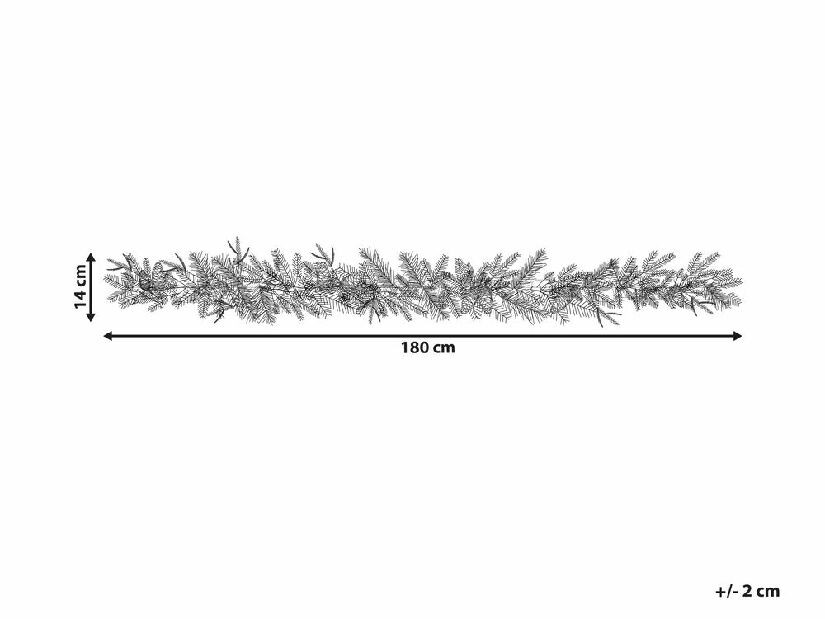 Vianočná girlanda 180 cm Kamer (zelená)