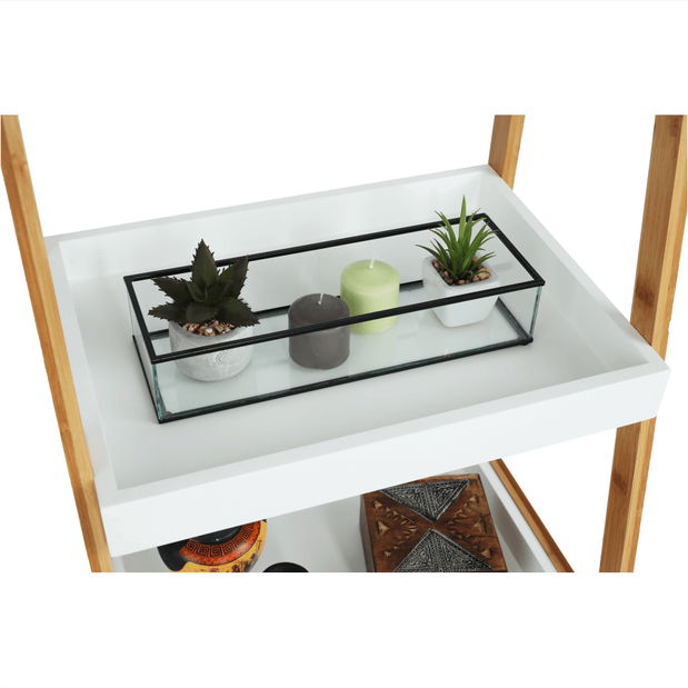 Raft Rameil R2 (bambus lăcuit + alb)