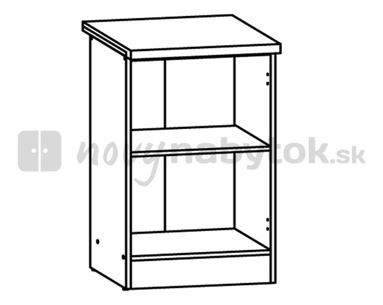Alsó konyhaszekrény Julian D1D/50/82/J (Sonoma tölgy + Wenge)