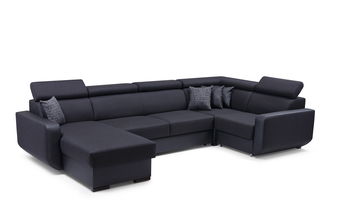 Sarokkanapé Istar U (fekete) (J) *kiárusítás