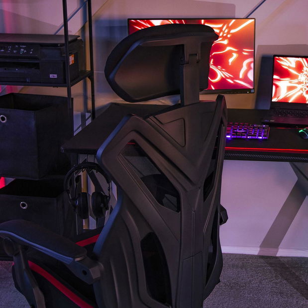 Gaming fotelja Mananera (crna + crvena) 