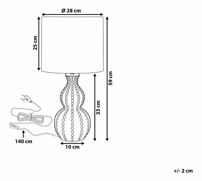 Stolná lampa Tremiti (sivá)