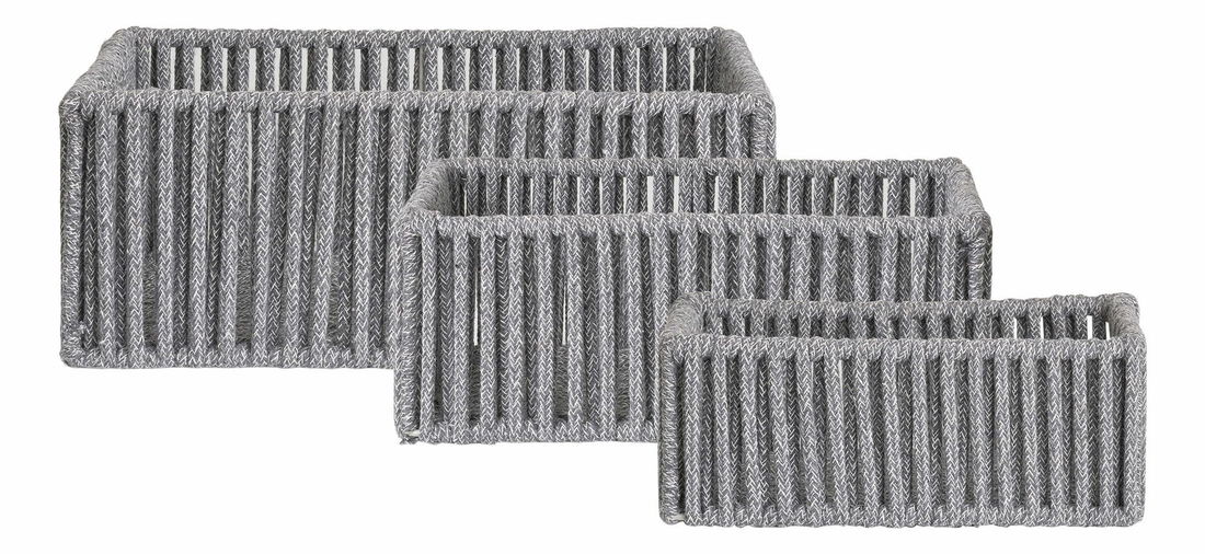 Set 3 ks košíkov Aiamiraia 2 (sivá)