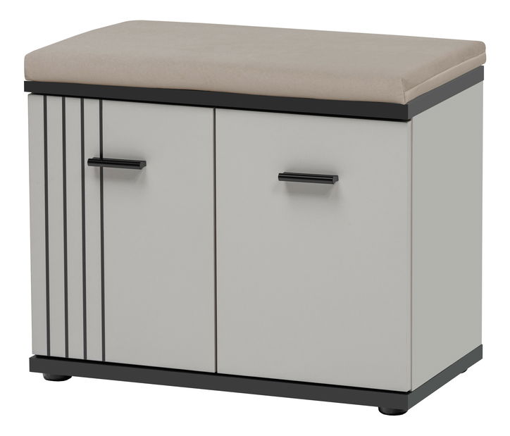 Előszoba Hagon HG 3+P (kasmír + fekete) (ülőpárnával)