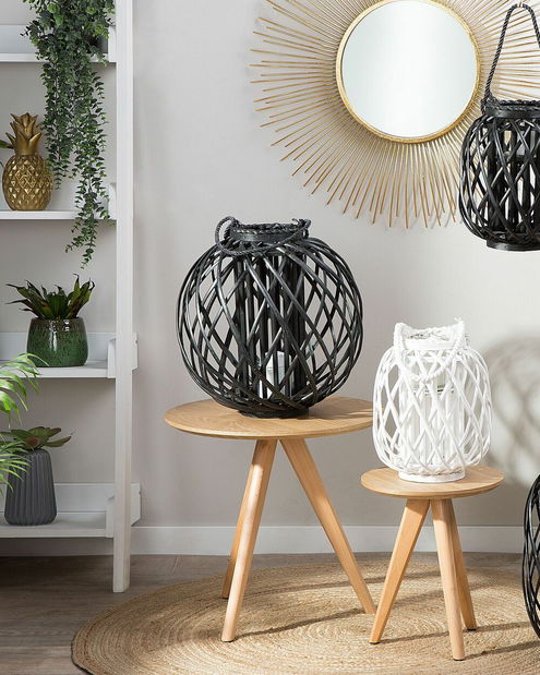 Prútenný lampion Sinop (čierna)