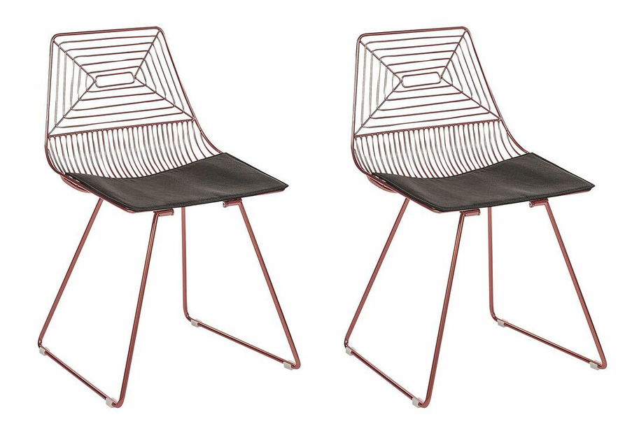 Set 2 buc scaun tip bar Bricio (rozauriu)