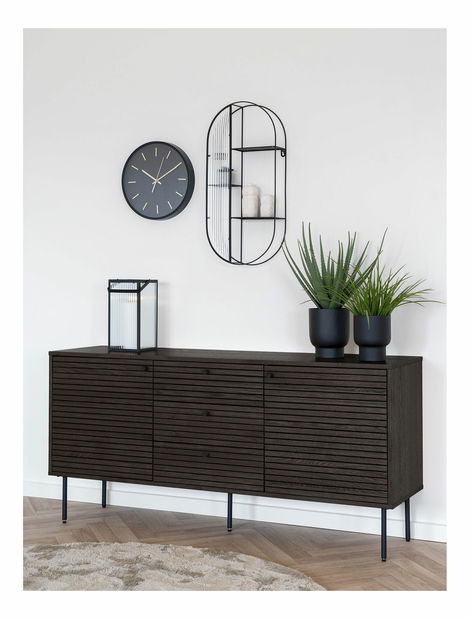 Komoda Ksitina 4 (tmavohnedá)