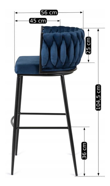 Bárszék Frenar 1 (tengerészkék) 