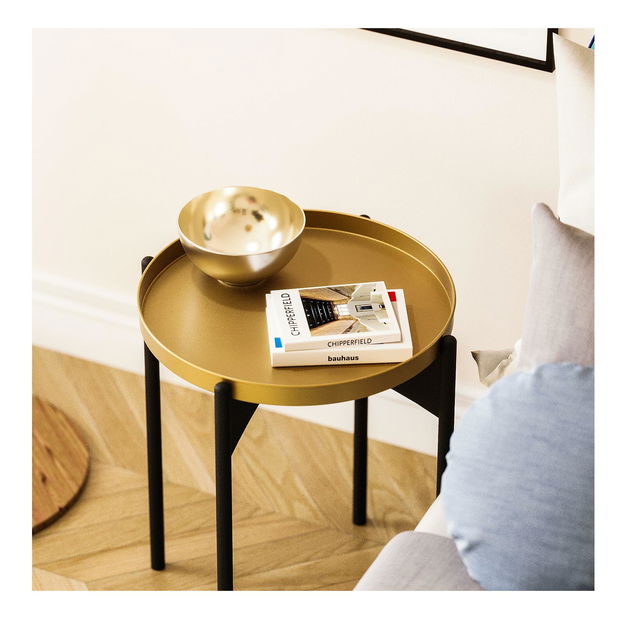 Dohányzóasztal Museli 5 (fekete + arany) 