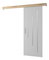 Uși culisante 90 cm Sharlene Y (alb mat + stejar sonoma + argintiu)