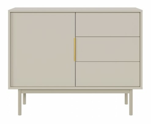 Comodă Vintana 1D3S (Cashmir + Auriu)