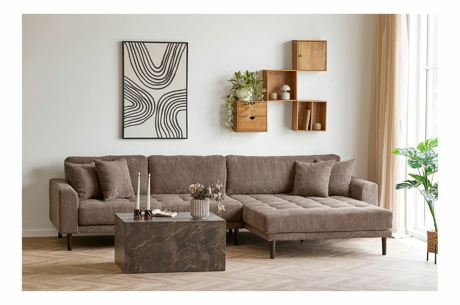 Rohová sedacia súprava (P) Lvaveriaora (hnedá)