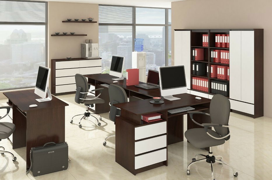 Komoda Kapil (wenge + biela)